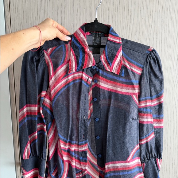 Custo Barcelona Multicolor Striped Button-Down Shirt - Picture 4 of 5